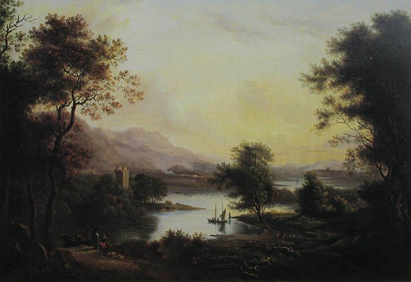 Alexander Nasmyth A Highland Loch Landscape oil painting picture